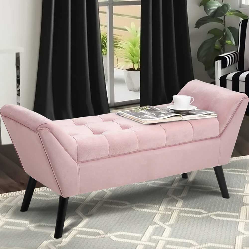 Home Mart Cosima Upholstered Ottoman Bench - Image 8