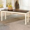 Home Mart Cottage White Dining Bench