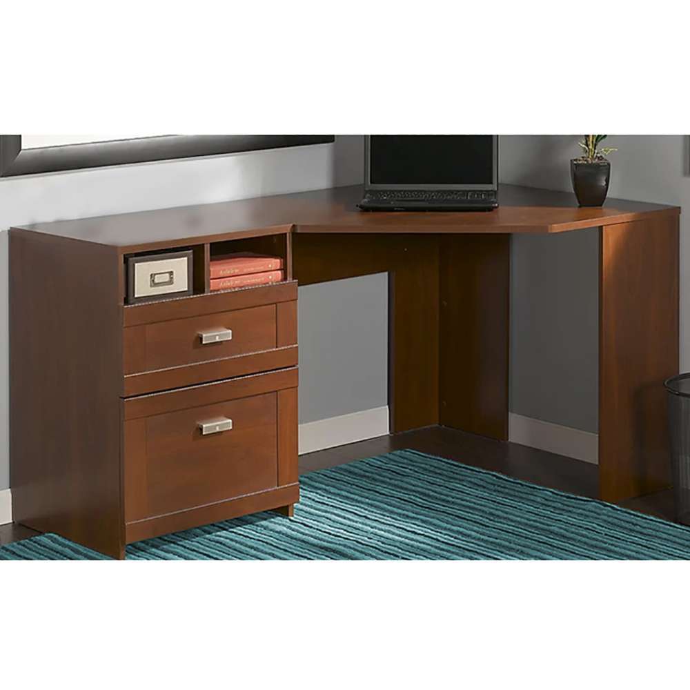 Home Mart Curved Corner Computer Table in Black - Image 3