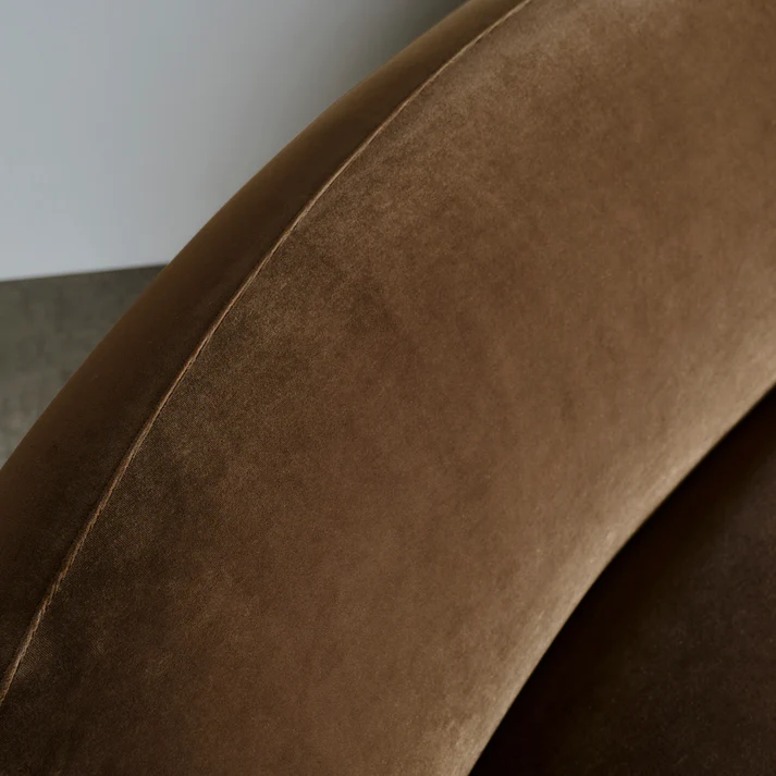 Home Mart Velvet Curved Sofa - Image 7