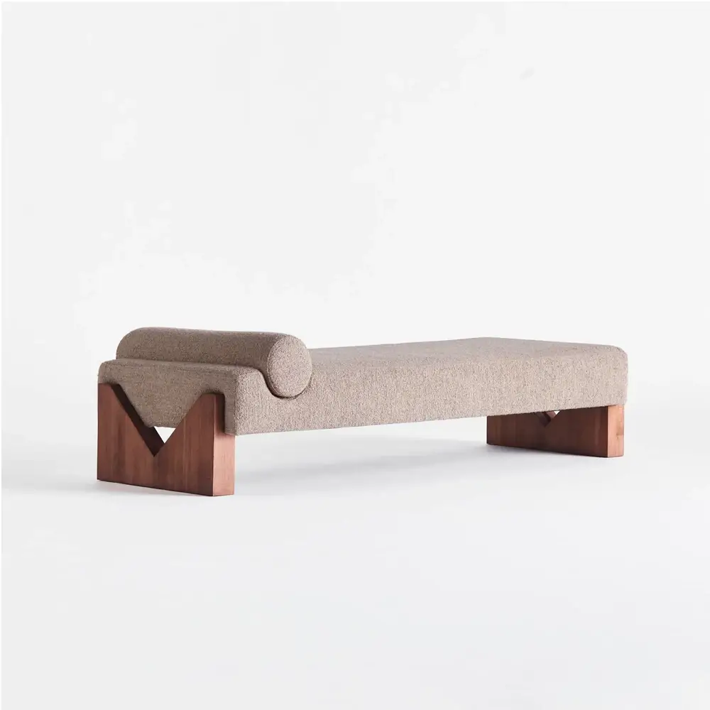 Home Mart V Day Boucle Chaise Lounge - Image 9