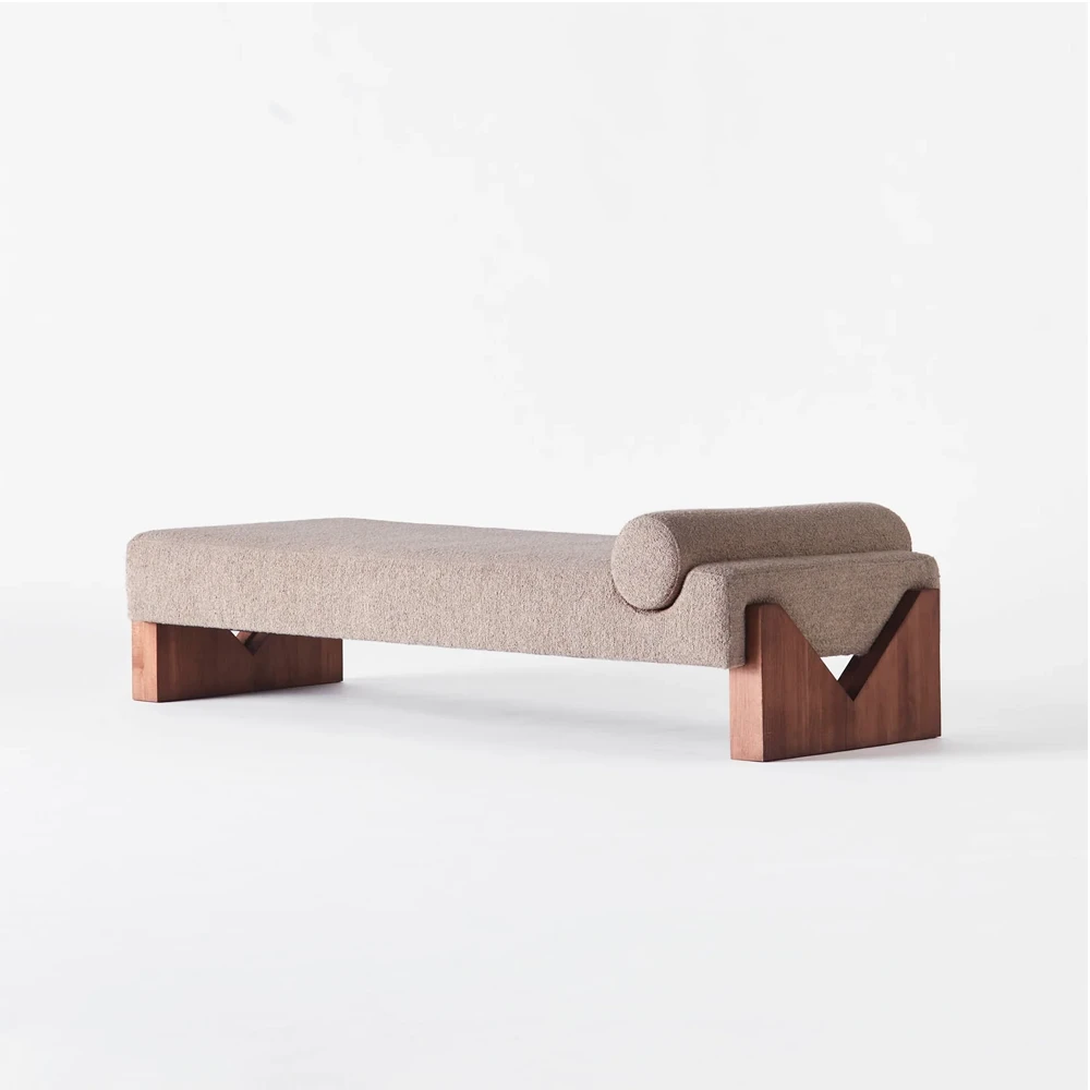 Home Mart V Day Boucle Chaise Lounge