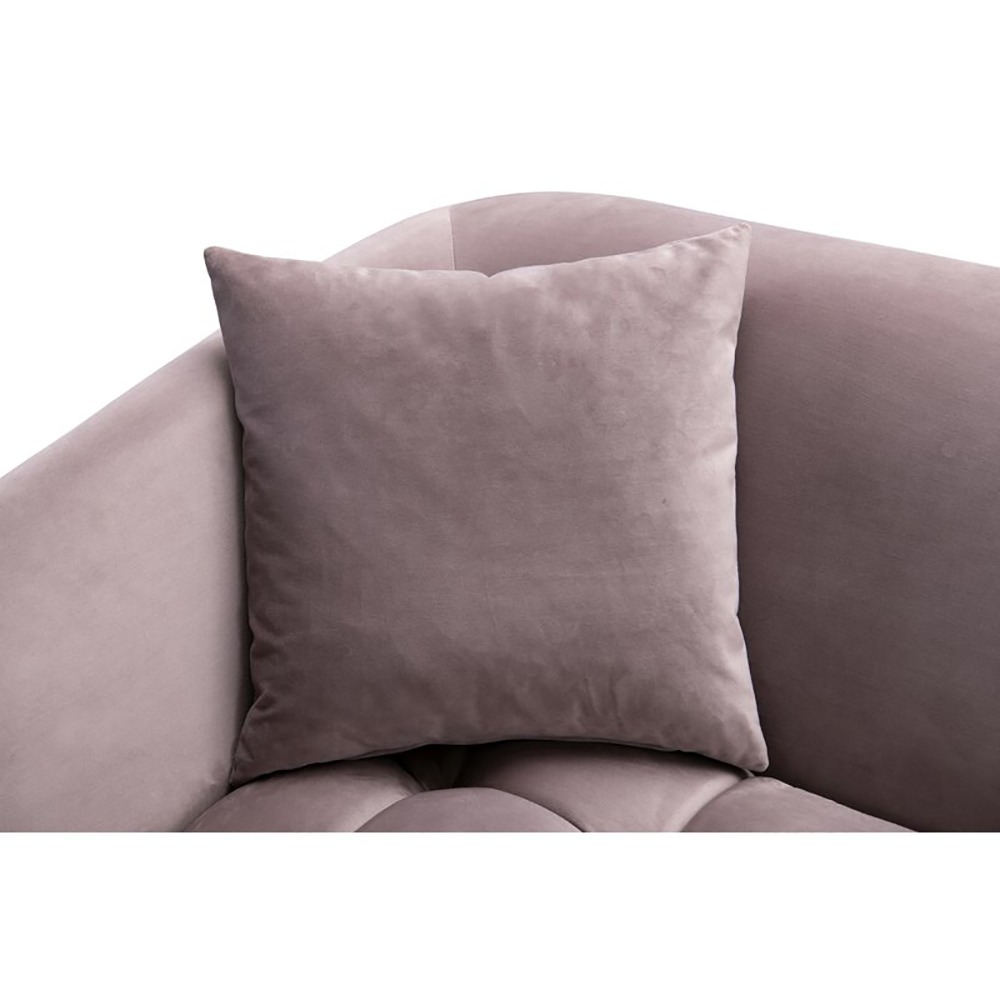 Home Mart Dagenham Velvet Round Arm Sofa - Image 4