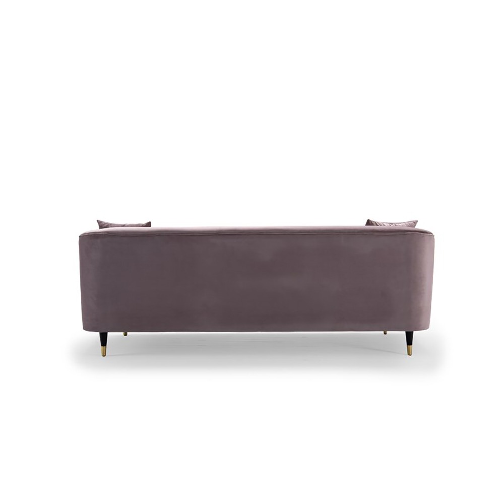 Home Mart Dagenham Velvet Round Arm Sofa - Image 6