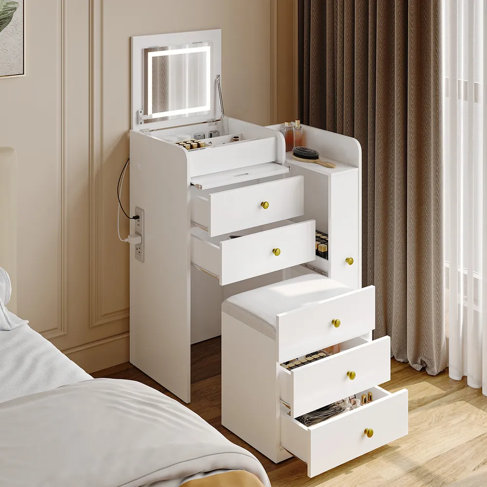 Home Mart Dazil Flip-Top LED Mirror Makeup Vanity - Image 8