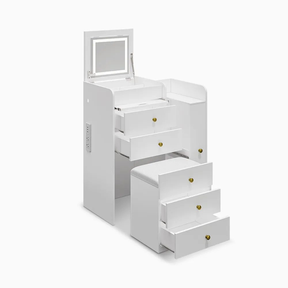 Home Mart Dazil Flip-Top LED Mirror Makeup Vanity - Image 4