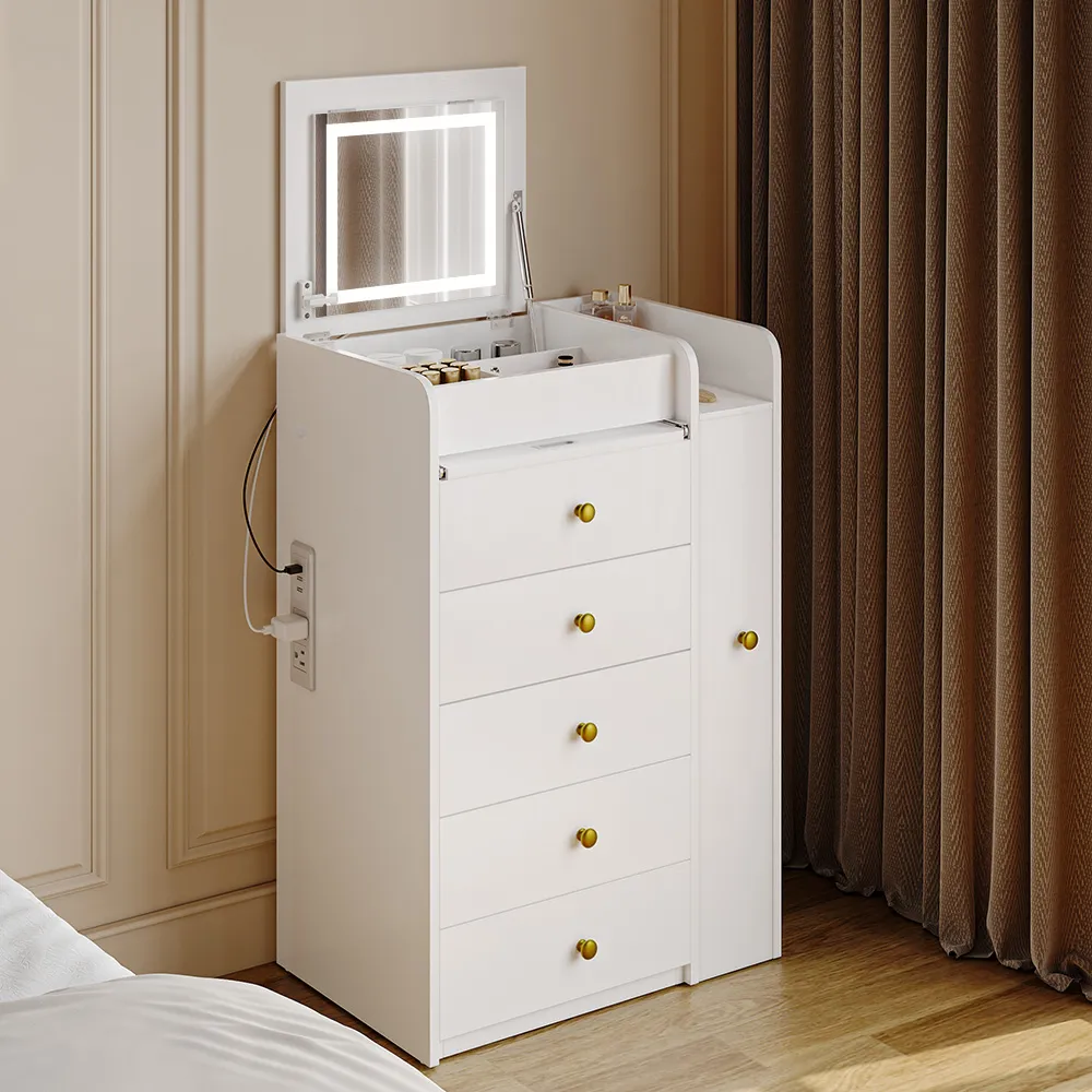 Home Mart Dazil Flip-Top LED Mirror Makeup Vanity - Image 9