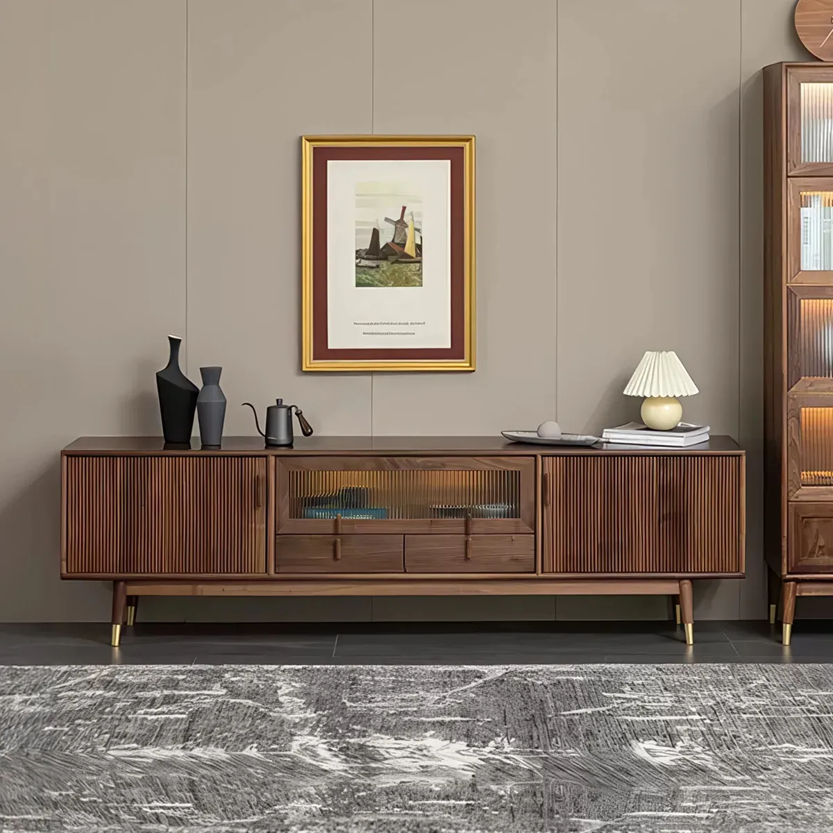 Home Mart Donald Wood TV Stand - Image 4