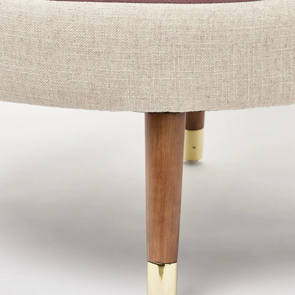 Home Mart Dusty Pink Velvet Accent Chair - Image 5