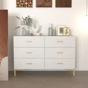Home Mart Esha Dresser 6-Drawer Accent Cabinet