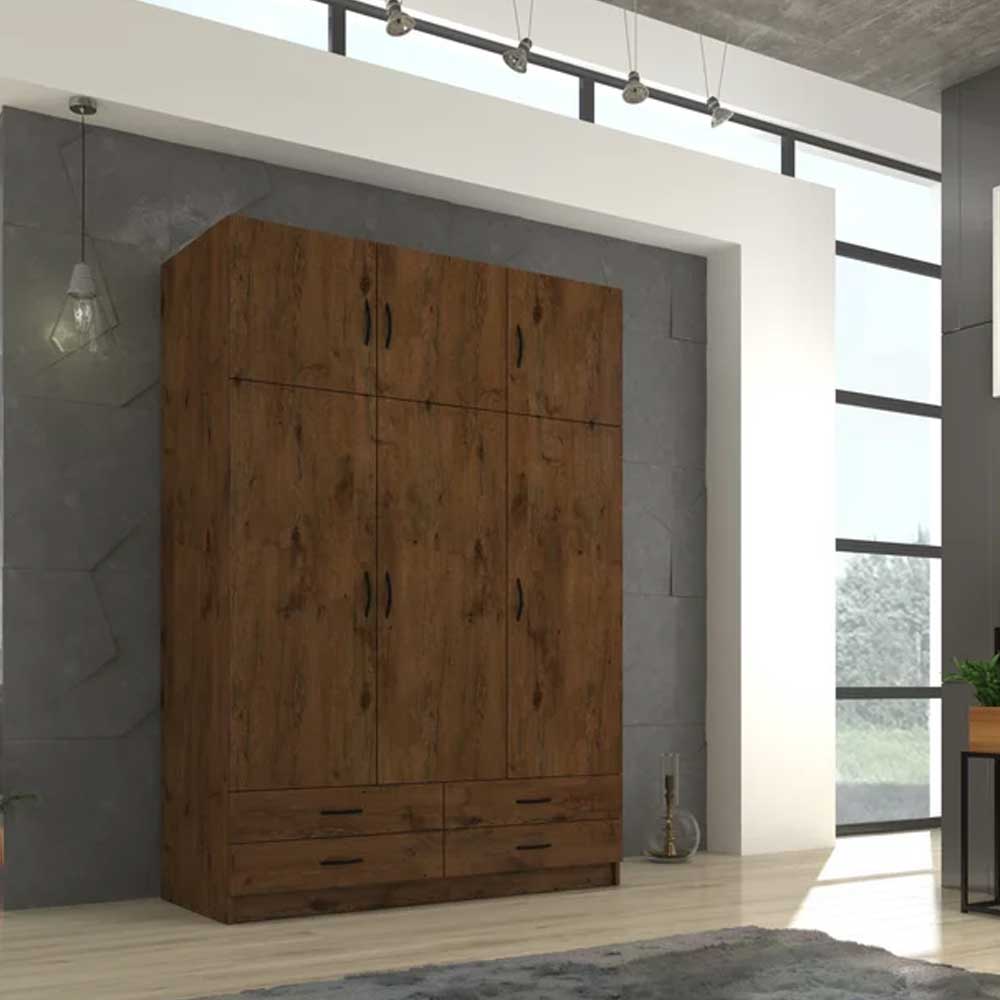 Home Mart Estephania 3 Door Lamination wood Wardrobe - Image 2