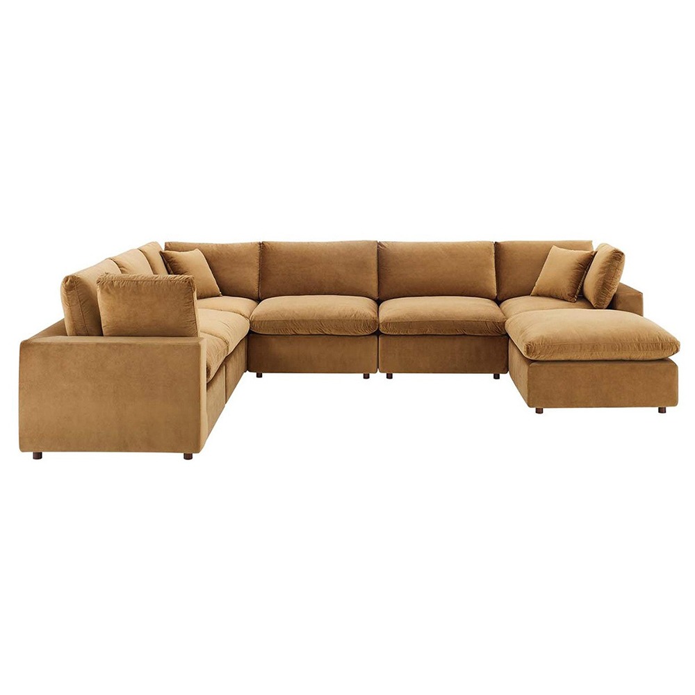 Home Mart Fabric Upholstered Sectional Sofa - Image 3