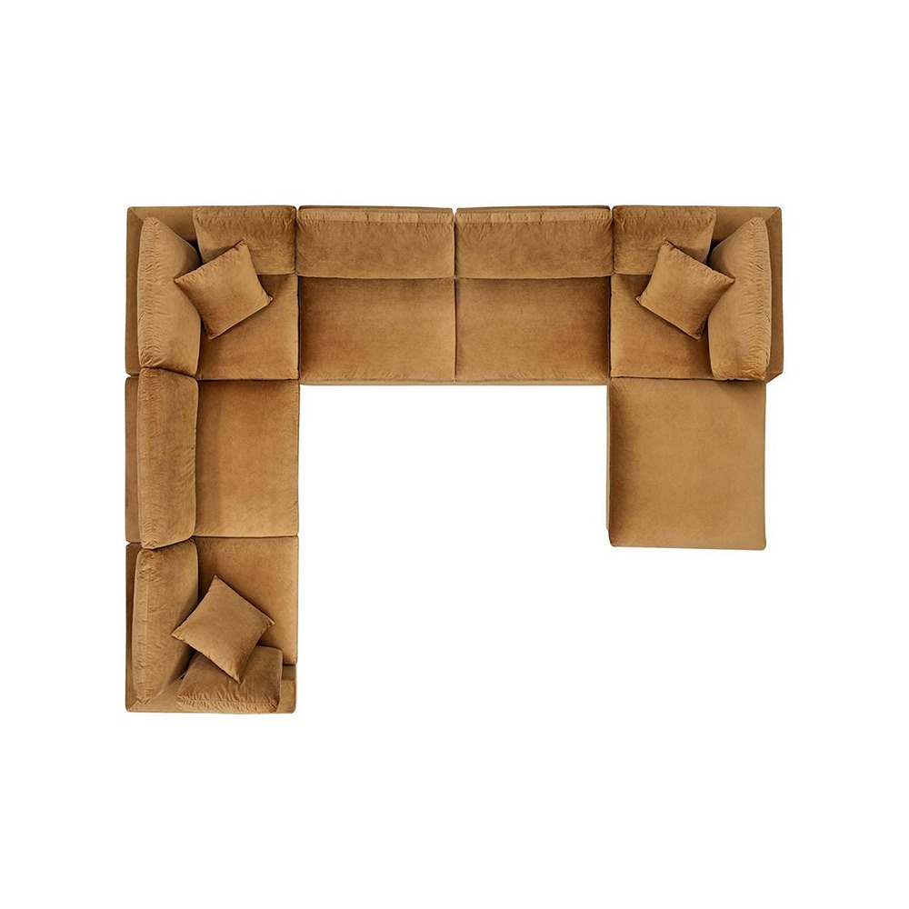 Home Mart Fabric Upholstered Sectional Sofa - Image 6