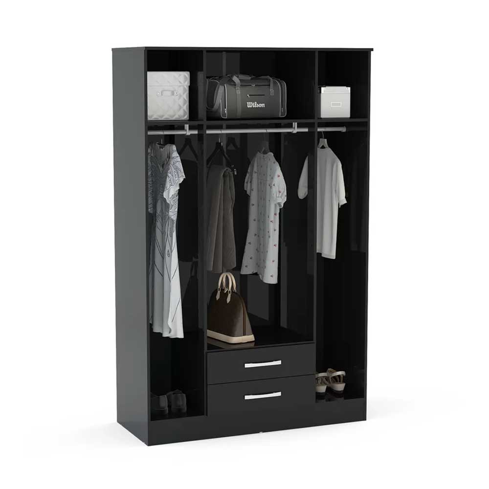 Home Mart Furniture Linch 4 Door Wardrobe - Image 3