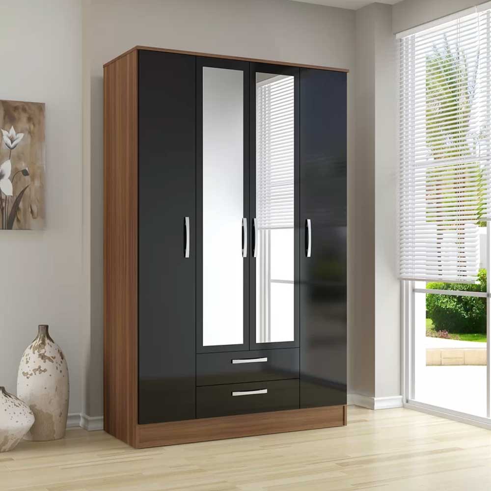 Home Mart Furniture Linch 4 Door Wardrobe - Image 5