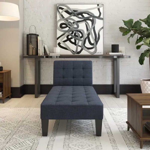 Home Mart Furniture Linen Chaise Lounge - Image 4