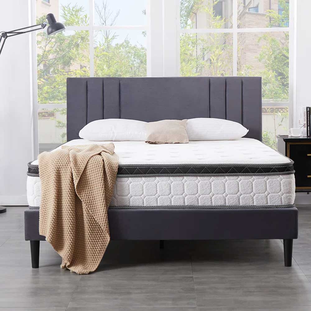 Home Mart Furniture Upholstered Bed - Image 3