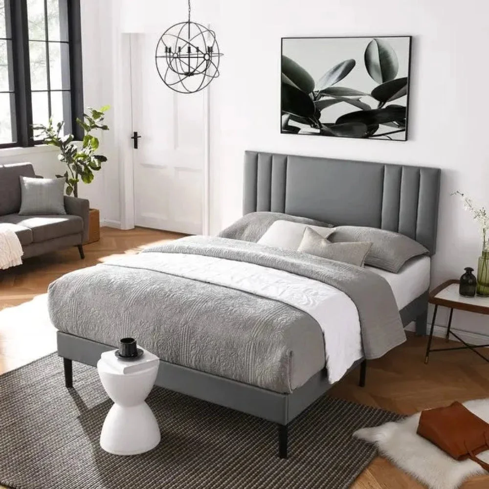 Home Mart Furniture Upholstered Bed - Image 6
