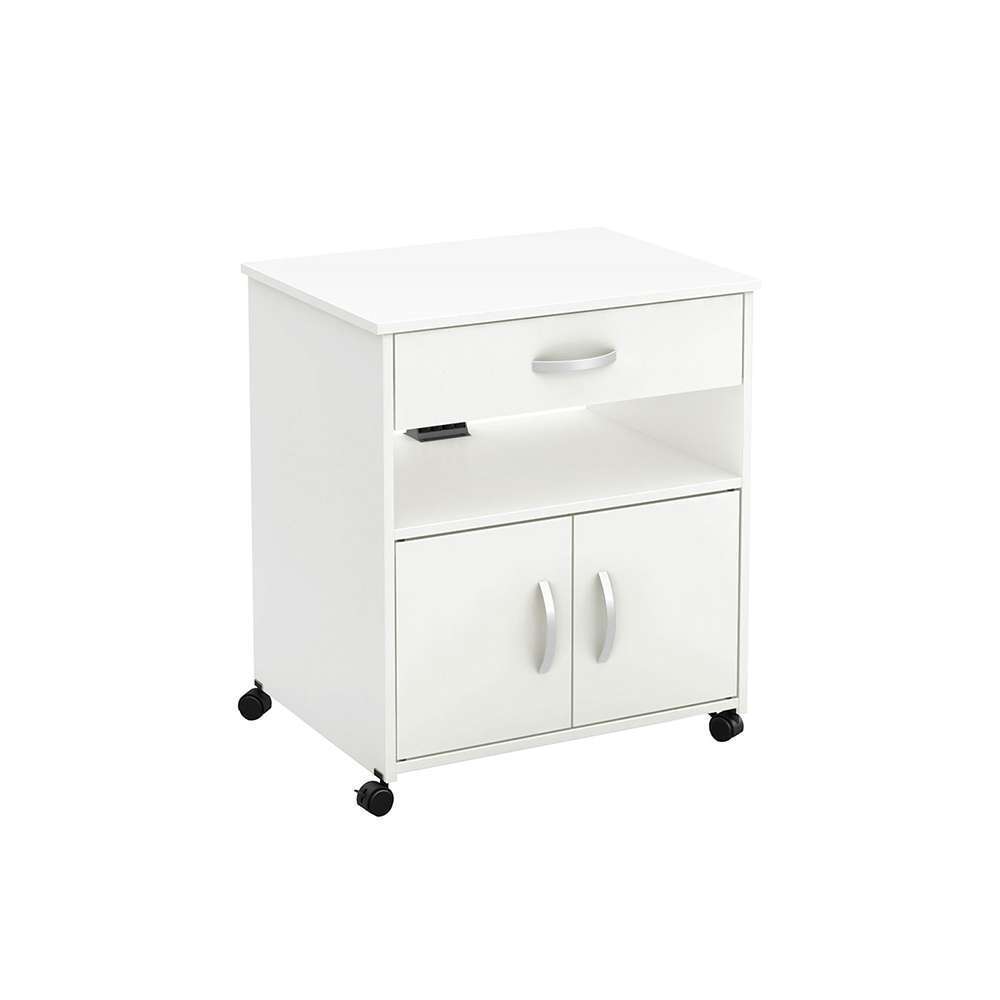 Home Mart Printer Cart with Wheels in Dark Brown - Image 4