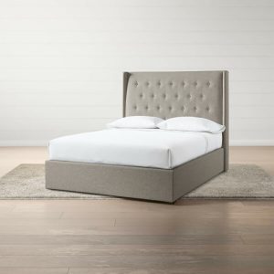 Home Mart Tufted Wingback Headboard Bed