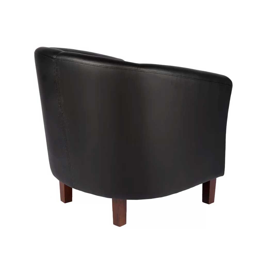 Home Mart Faux Leather Upholstered Accent Chair - Image 5