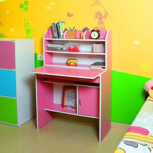 Home Mart Fayne Study Unit in Pink Colour