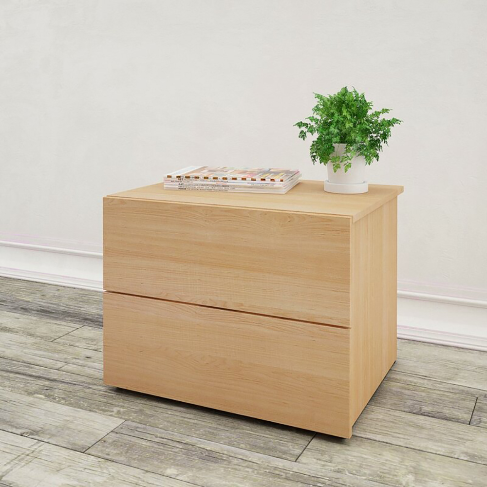 Home Mart Fernon 2 Drawer Nightstand - Image 3