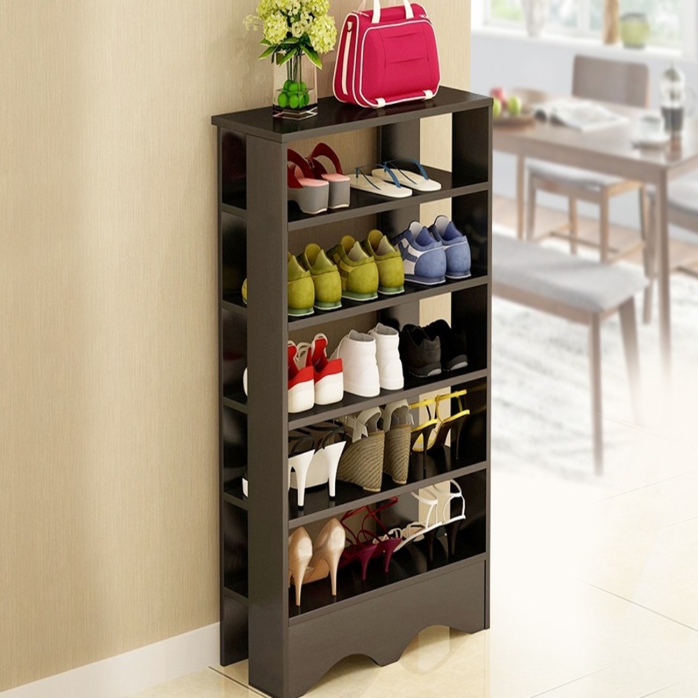 Home Mart Five Tier Wooden Shoe Cabinet - Image 4