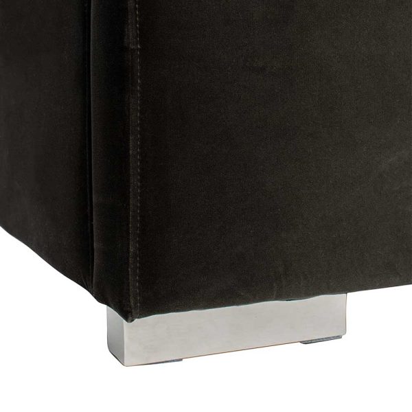 Home Mart French Velvet Upholstered Bed - Image 5