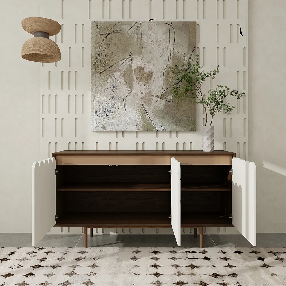 Home Mart Gloria White Sideboard Cabinet - Image 5