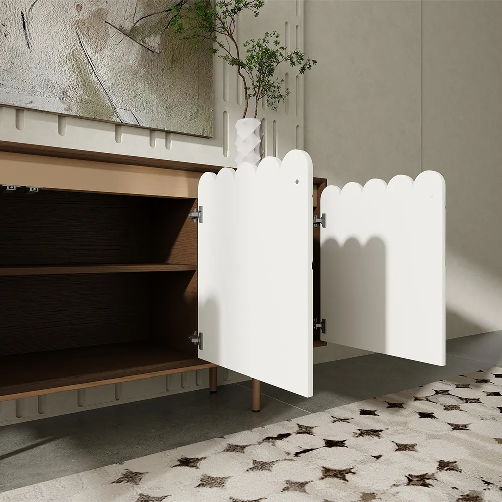 Home Mart Gloria White Sideboard Cabinet - Image 4