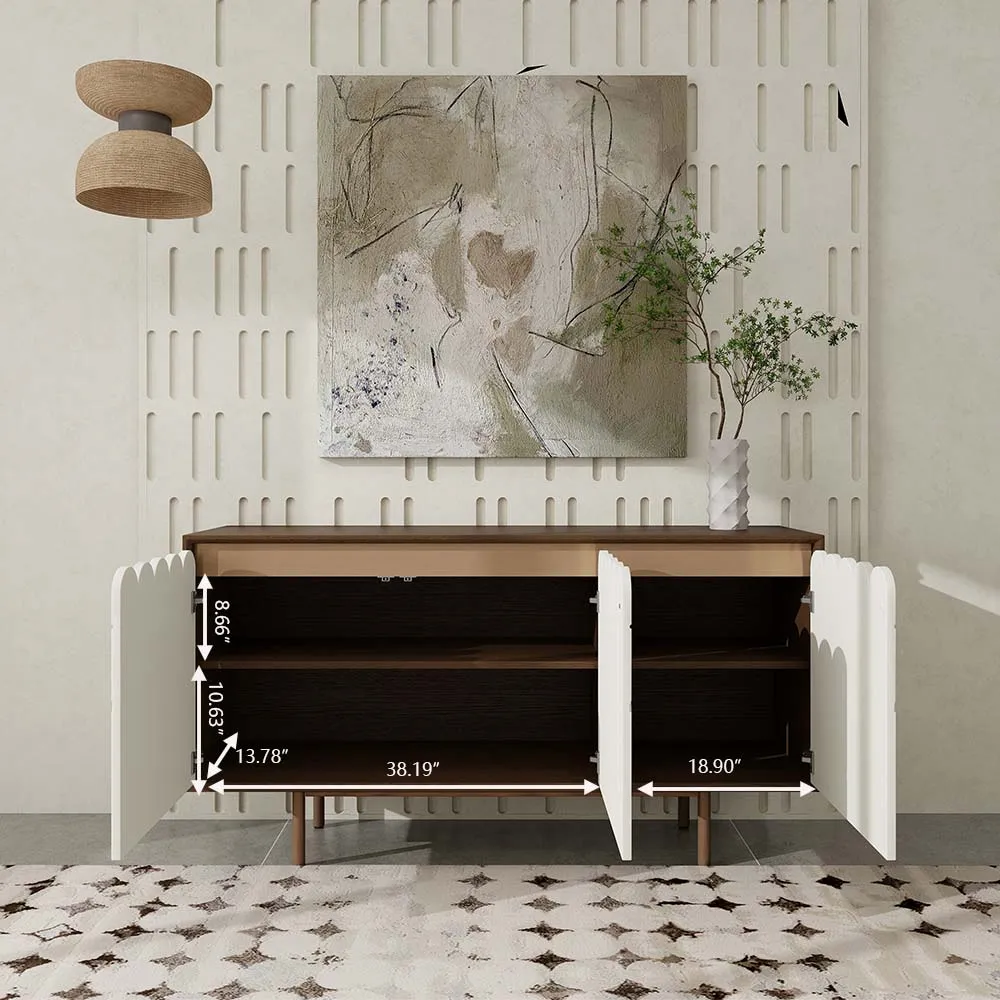 Home Mart Gloria White Sideboard Cabinet - Image 2