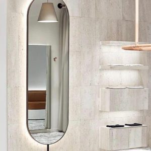 Home Mart Sou LED Modern Decorative Frameless LED Wall Mirror