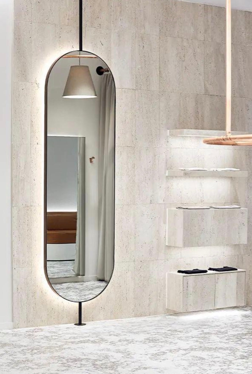 Home Mart Sou LED Modern Decorative Frameless LED Wall Mirror