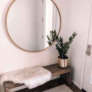 Home Mart Circle Frame Modern Decorative Round Wall Mirror