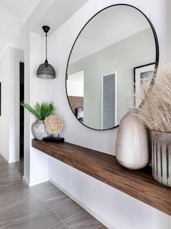 Home Mart Circle Frame Modern Decorative Round Wall Mirror - Image 3