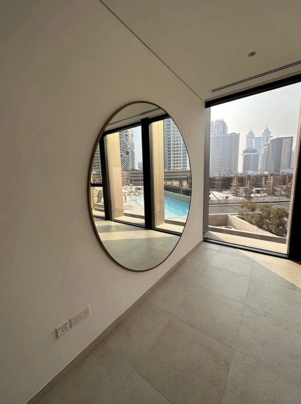 Home Mart Circle Frame Modern Decorative Round Wall Mirror - Image 4