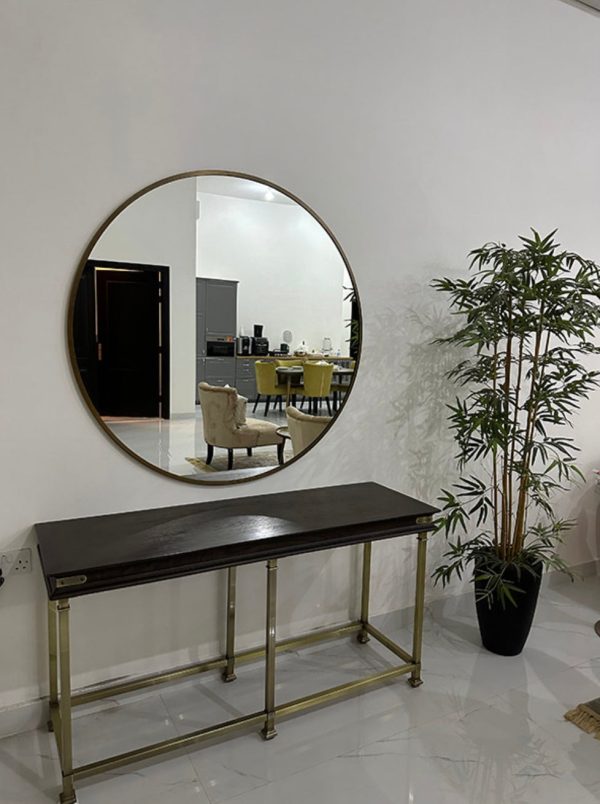 Home Mart Circle Frame Modern Decorative Round Wall Mirror - Image 6