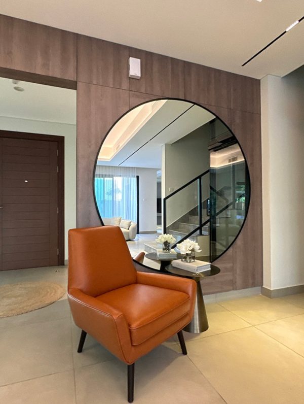 Home Mart Circle Frame Modern Decorative Round Wall Mirror - Image 7