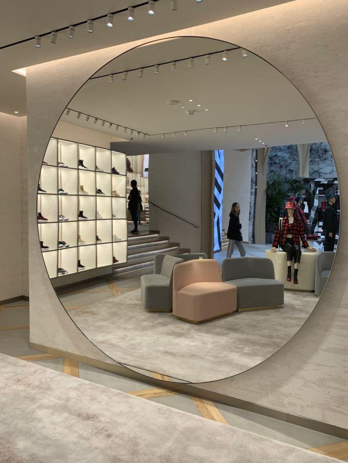 Home Mart Circle Modern Decorative Round Wall Mirror - Image 2