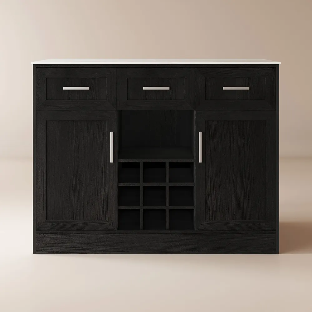 Home Mart Indigo Modern Kitchen Island