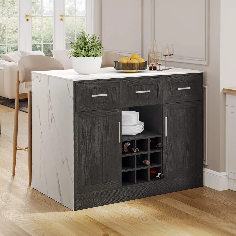 Home Mart Indigo Modern Kitchen Island - Image 8