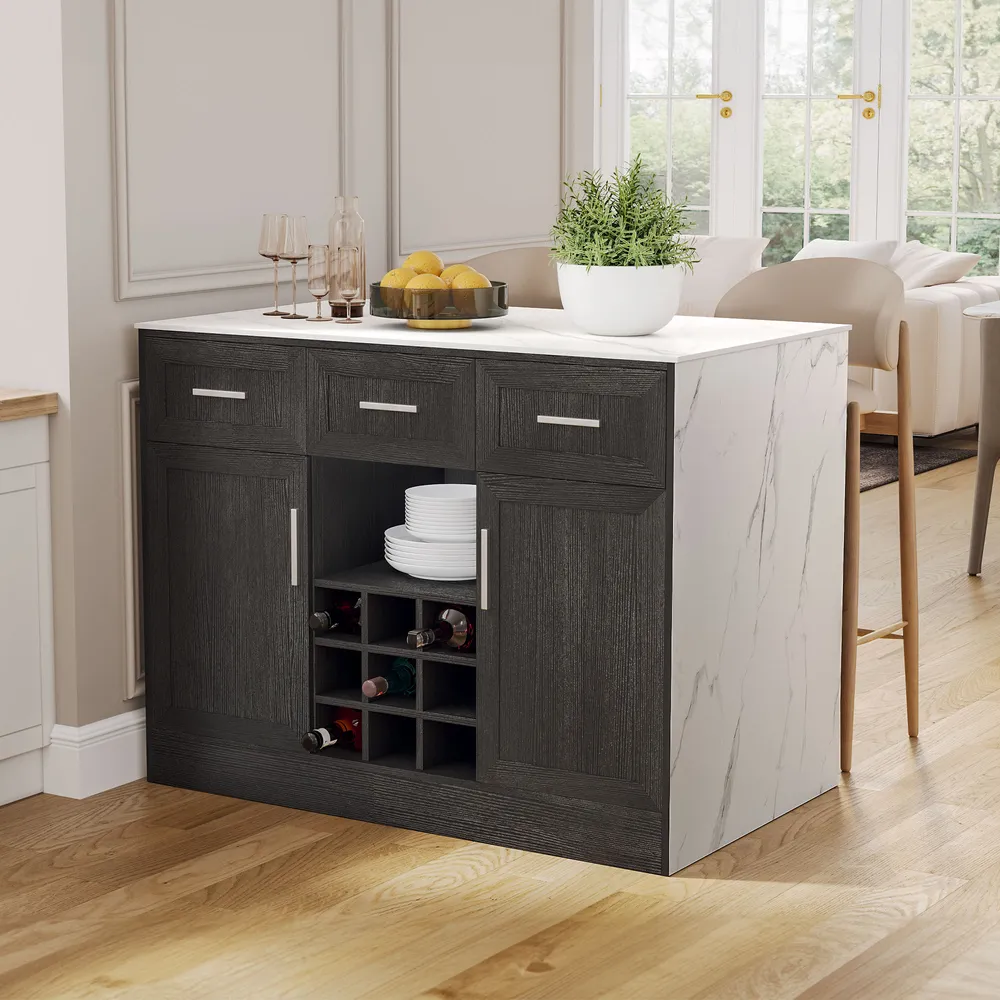 Home Mart Indigo Modern Kitchen Island - Image 10