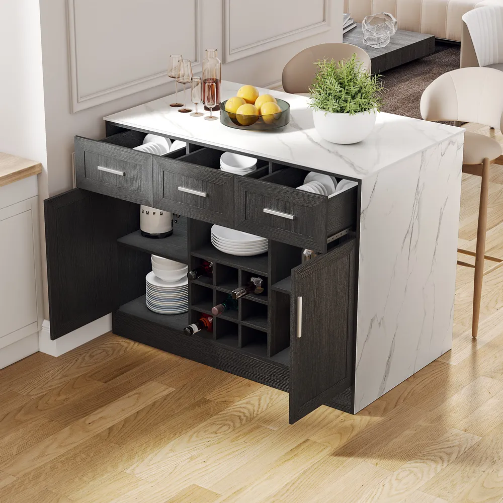 Home Mart Indigo Modern Kitchen Island - Image 9