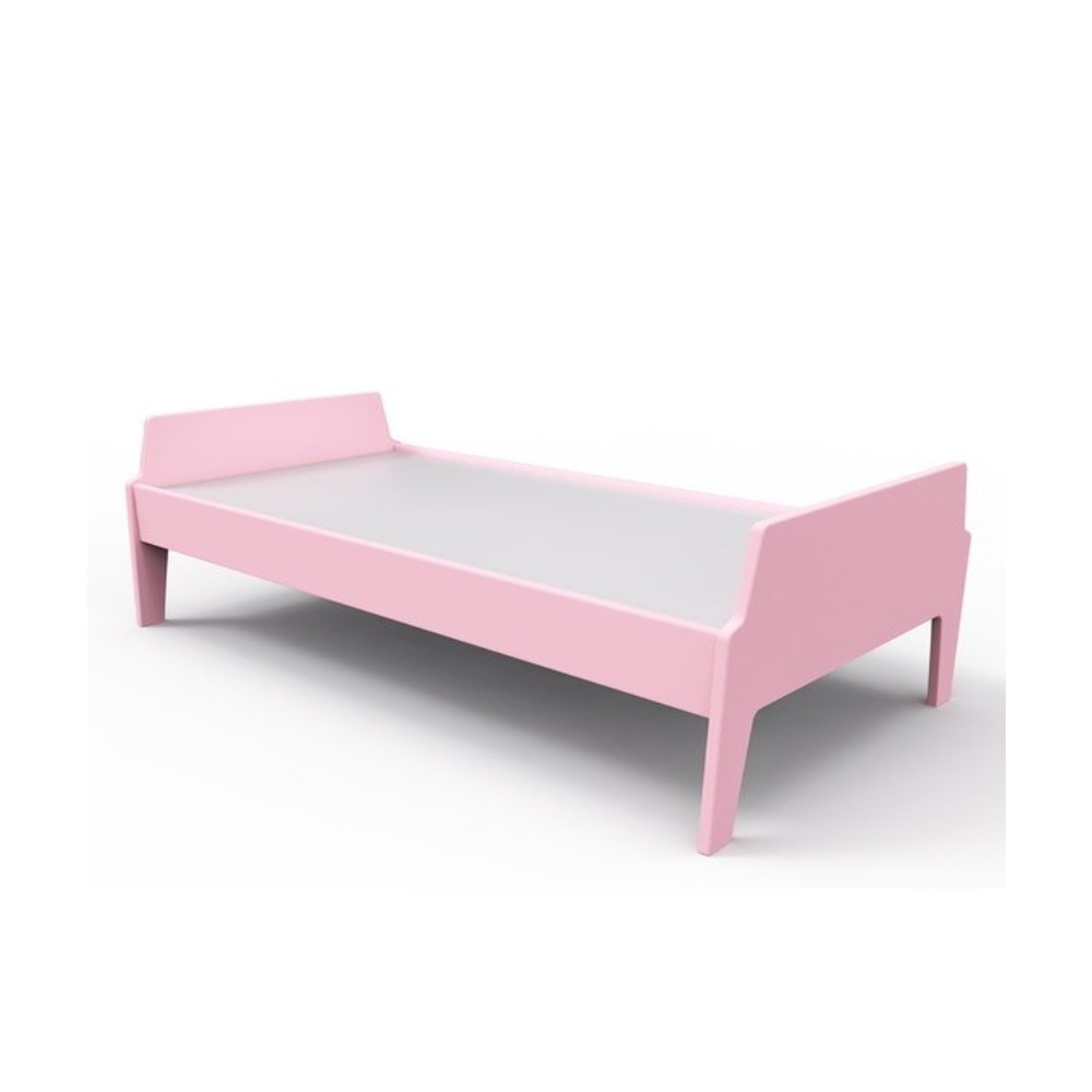Home Mart Indus Panel MDF Bed in Pink - Image 2