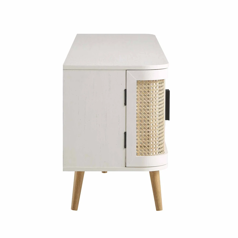 Home Mart Isla Rattan Curved TV Console - Image 7