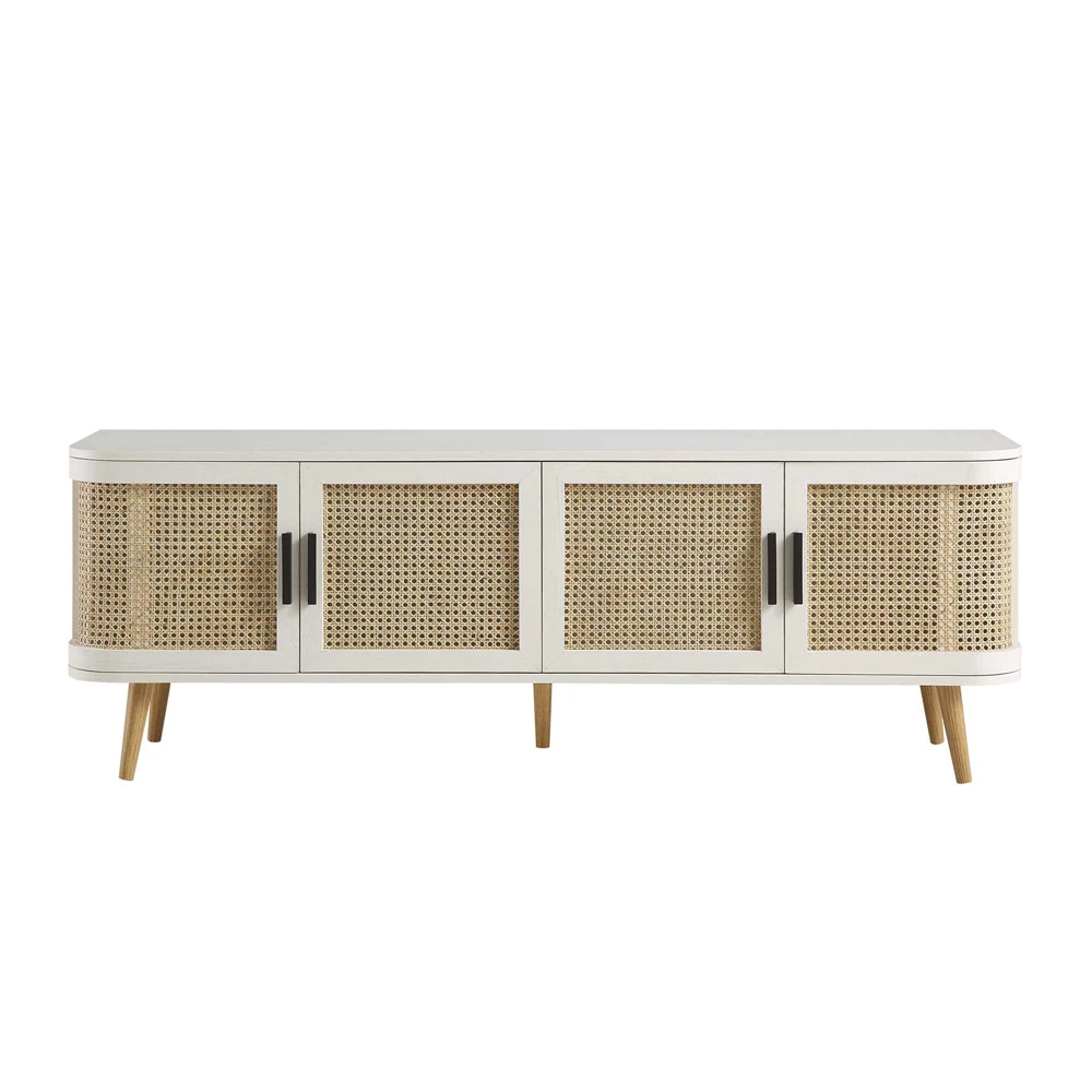 Home Mart Isla Rattan Curved TV Console - Image 11