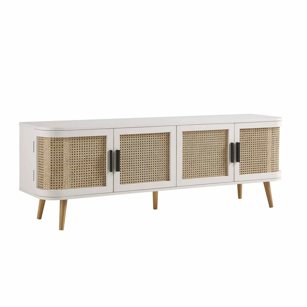 Home Mart Isla Rattan Curved TV Console - Image 10