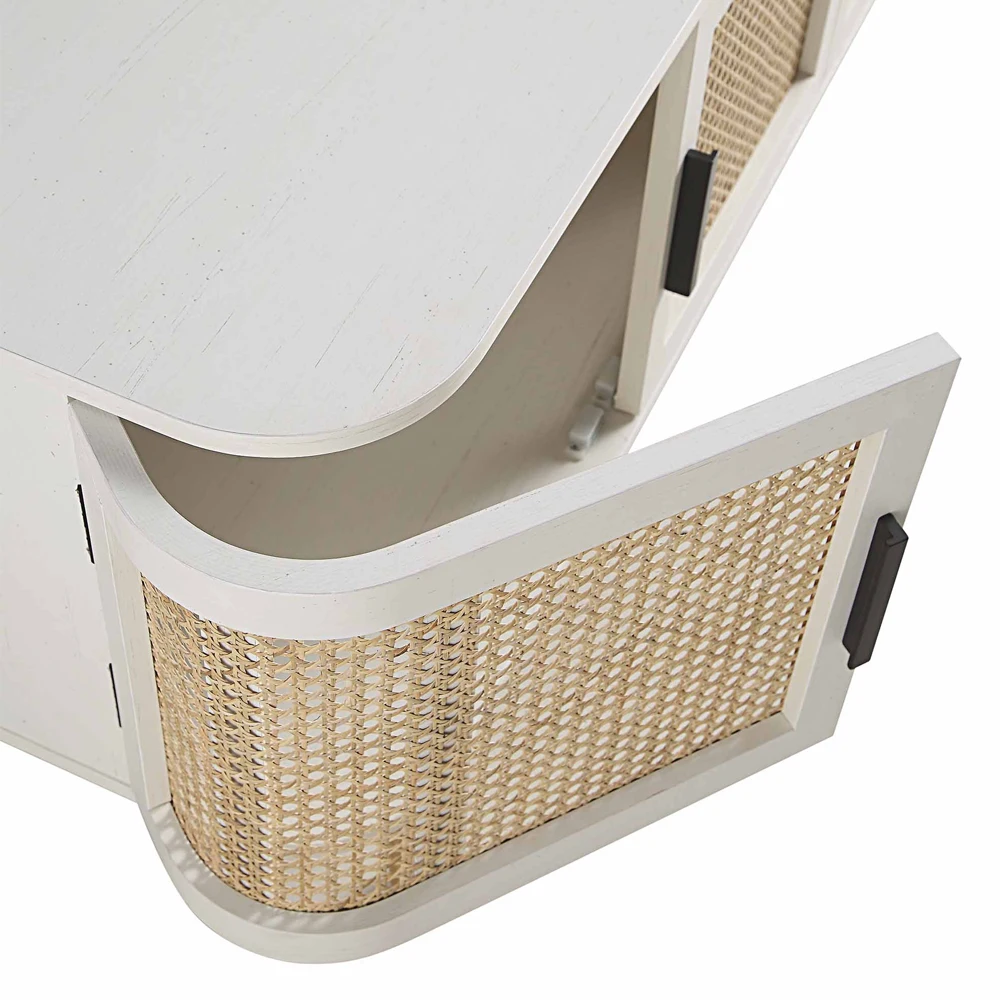 Home Mart Isla Rattan Curved TV Console - Image 5