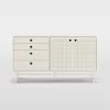 Home Mart Istanbul Cream Style White Iron Sideboard